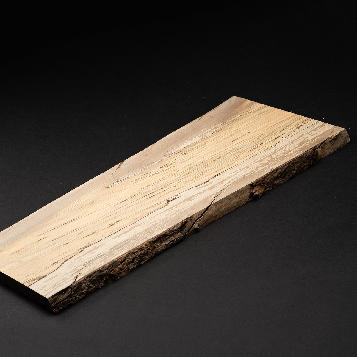 4/4 1” Live Edge Red Maple Spalted 1&quot; Slab - Wood Board Kiln Dried Boards - Cut to Size Soft Maple Board