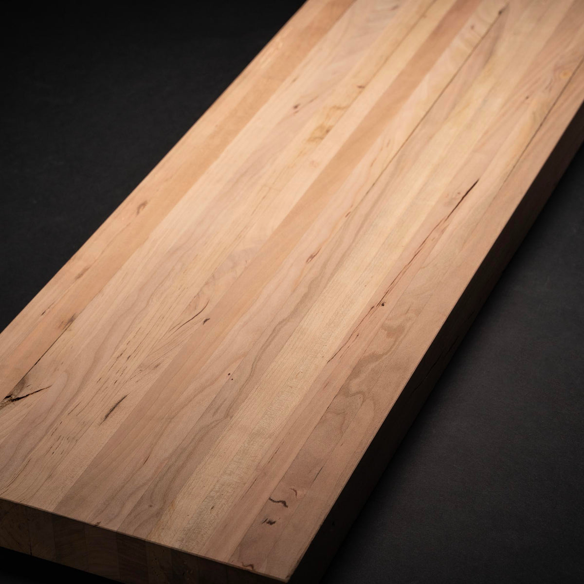 Cherry Wood 1.5&quot; Edge Grain Butcher Block Shelf, Bar Top, Countertop, Floating Shelf shelves wide plank board up to material