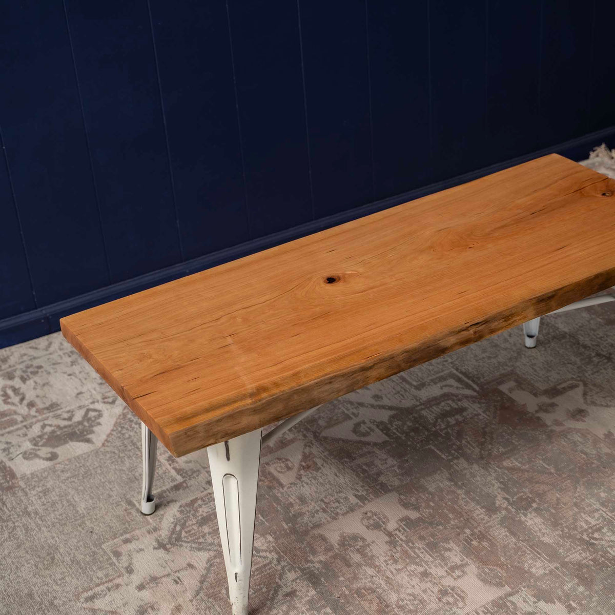 No 10. - 2” Finished Cherry Live Edge Slab Console Table Top Finished Sanded &amp; Oiled Console Coffee Table Desk Top Ready